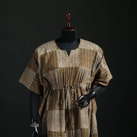 Akola Hand Block Print Natural Dyed Cotton Kaftan (Medium) 61