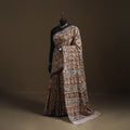 Pedana Hand Block Print Natural Dyed Cotton Kalamkari Saree 11