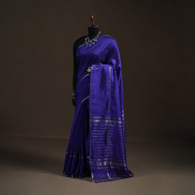 Blue - Mangalagiri Handwoven Pure Silk Pattu Saree 30