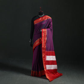 Ilkal Weave Silk Cotton Zari Border Saree with Blouse Piece 24