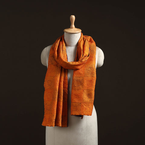 Reversible Silk Bengal Hand Kantha Stitch Stole 161