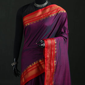 Ilkal Weave Silk Cotton Zari Border Saree with Blouse Piece 24