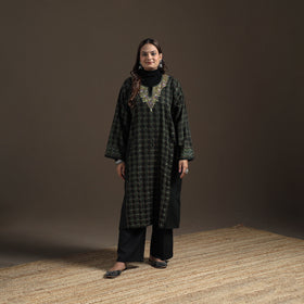 Kashmiri Heavy Sozni Hand Embroidered Handwoven Merino Wool Pheran 20