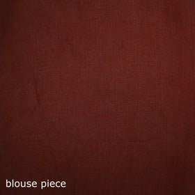 Maroon - Nazaakat Kota Doria Cotton Plain Saree with Blouse Piece & Earrings 17