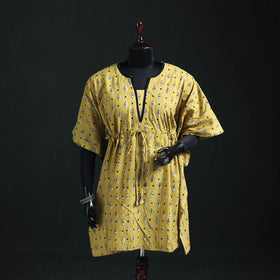 Akola Hand Block Print Natural Dyed Cotton Kaftan (Medium) 62