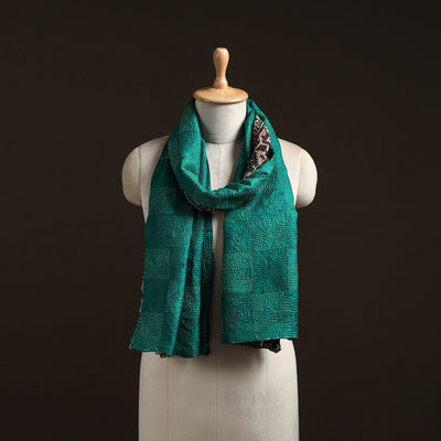 Reversible Silk Bengal Hand Kantha Stitch Stole 166