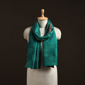 Reversible Silk Bengal Hand Kantha Stitch Stole 166