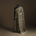 Pedana Hand Block Print Natural Dyed Cotton Kalamkari Saree 12