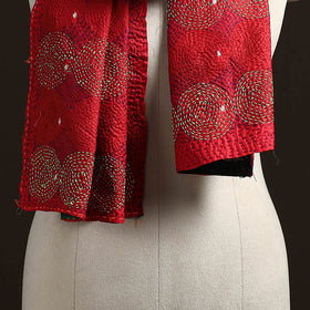 Reversible Silk Bengal Hand Kantha Stitch Stole 167