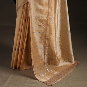 Beige - Mangalagiri Handwoven Pure Silk Pattu Saree 31