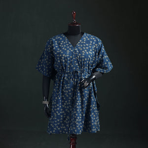 Akola Hand Block Print Natural Dyed Cotton Kaftan (Medium) 63