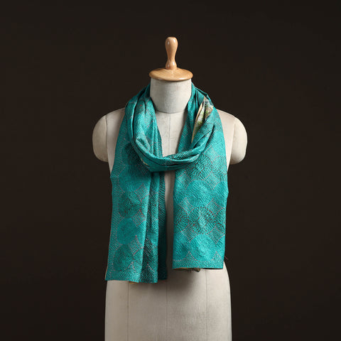 Reversible Silk Bengal Hand Kantha Stitch Stole 171