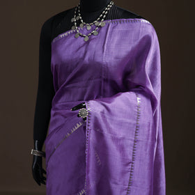 Purple - Mangalagiri Handwoven Pure Silk Pattu Saree 32