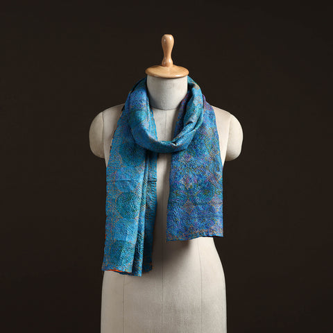 Reversible Silk Bengal Hand Kantha Stitch Stole 174