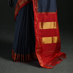 Ilkal Weave Silk Cotton Zari Border Saree with Blouse Piece 26