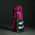 Ilkal Weave Silk Cotton Zari Border Saree with Blouse Piece 27
