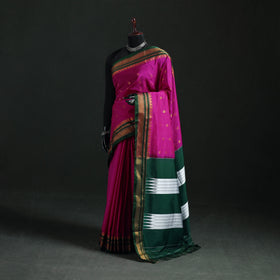 Ilkal Weave Silk Cotton Zari Border Saree with Blouse Piece 27