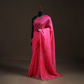 Pink - Mangalagiri Handwoven Pure Silk Pattu Saree 33