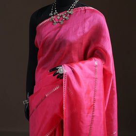 Pink - Mangalagiri Handwoven Pure Silk Pattu Saree 33