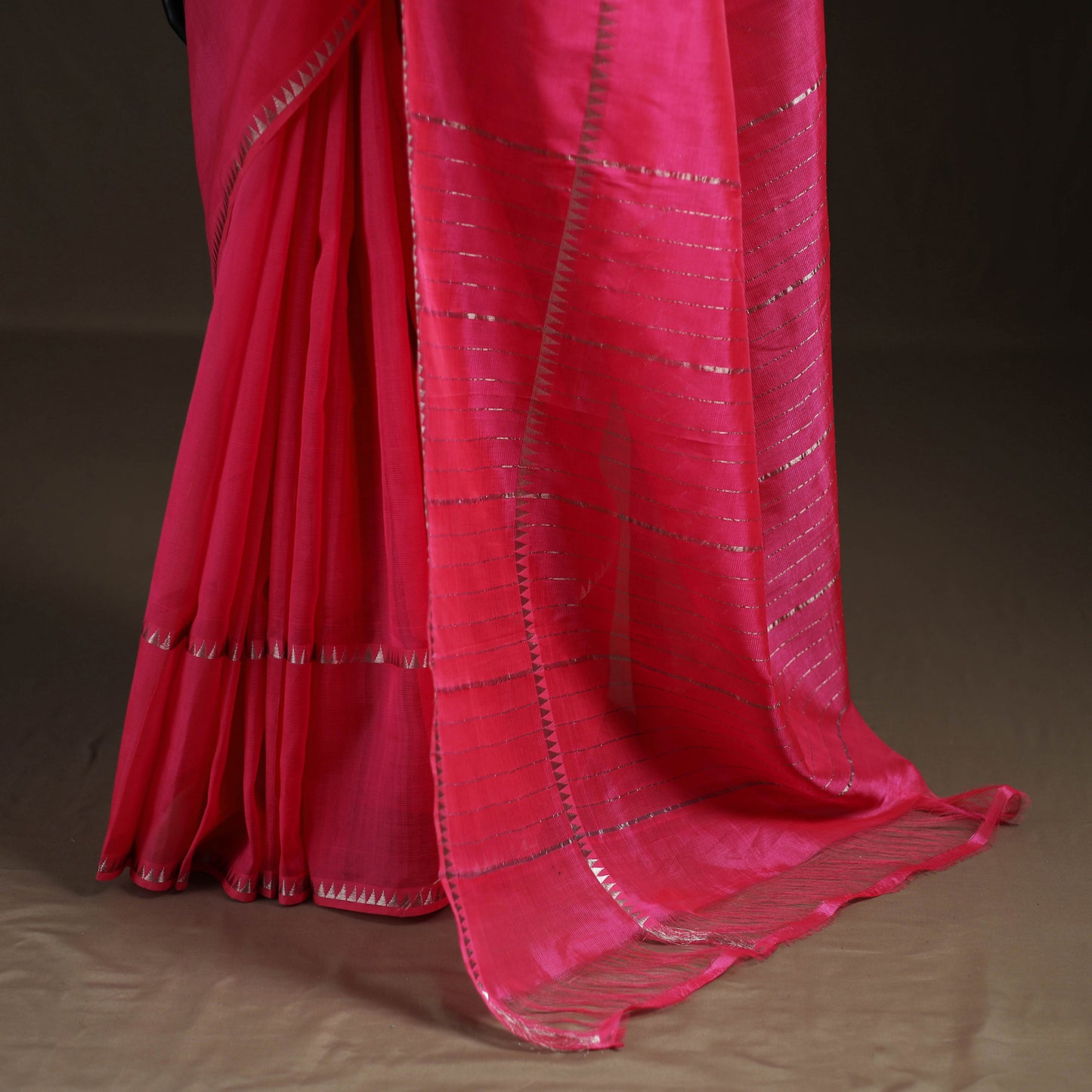 Pink - Mangalagiri Handwoven Pure Silk Pattu Saree 33