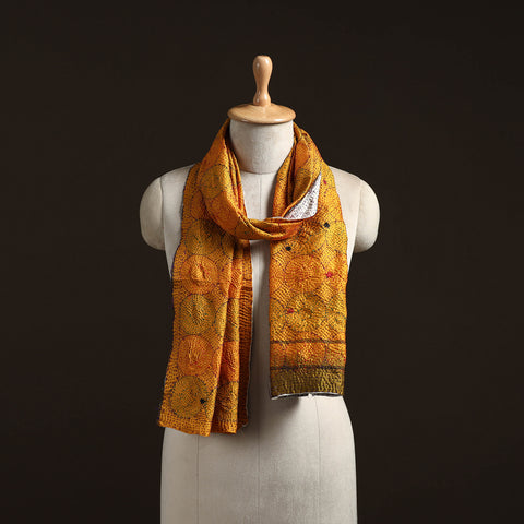Reversible Silk Bengal Hand Kantha Stitch Stole 180