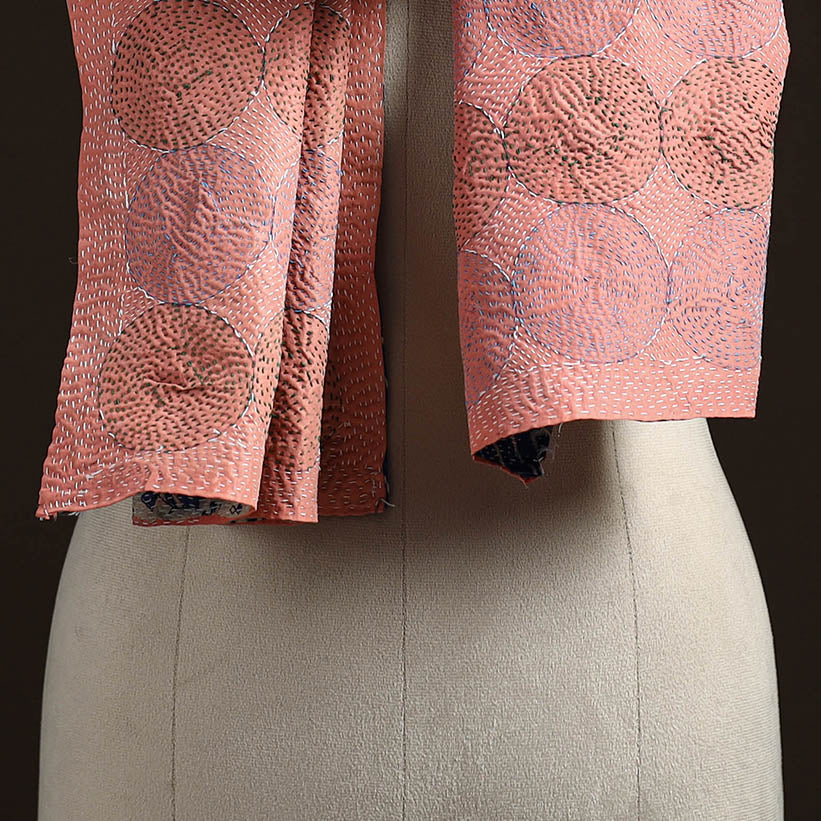 Reversible Silk Bengal Hand Kantha Stitch Stole 181