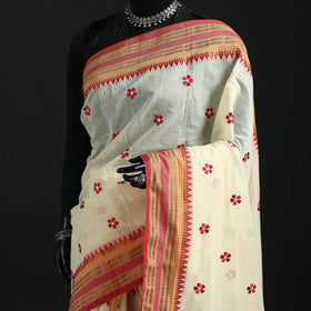 Ilkal Weave Kasuti Work Silk Cotton Zari Border Saree 28