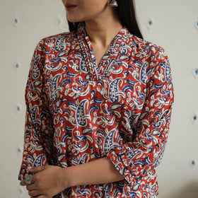 Buy Hand Block Printed Cotton Short Bagru Kurta for Women