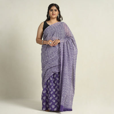 hand batik printed saree