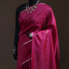 Pink - Mangalagiri Handwoven Pure Silk Pattu Saree 34