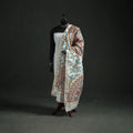 Handloom Chanderi Silk Handpainted Madhubani Dupatta with Zari Border 51