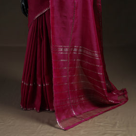 Pink - Mangalagiri Handwoven Pure Silk Pattu Saree 34