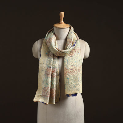Reversible Silk Bengal Hand Kantha Stitch Stole 186