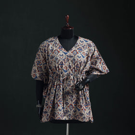 Ajrakh Hand Block Print Natural Dyed Cotton Kaftan (Short) 70