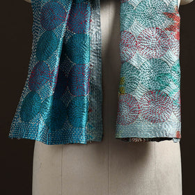 Reversible Silk Bengal Hand Kantha Stitch Stole 187