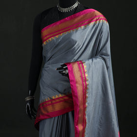 Ilkal Weave Silk Cotton Zari Border Saree with Blouse Piece 29