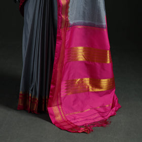 Ilkal Weave Silk Cotton Zari Border Saree with Blouse Piece 29