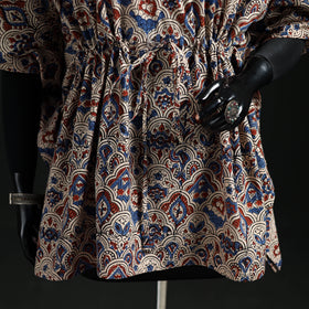 Ajrakh Hand Block Print Natural Dyed Cotton Kaftan (Short) 70