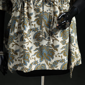 Ajrakh Hand Block Print Natural Dyed Cotton Kaftan (Short) 71