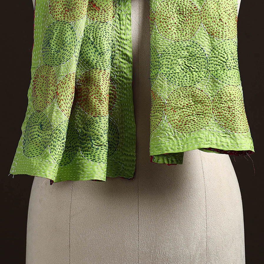Reversible Silk Bengal Hand Kantha Stitch Stole 196