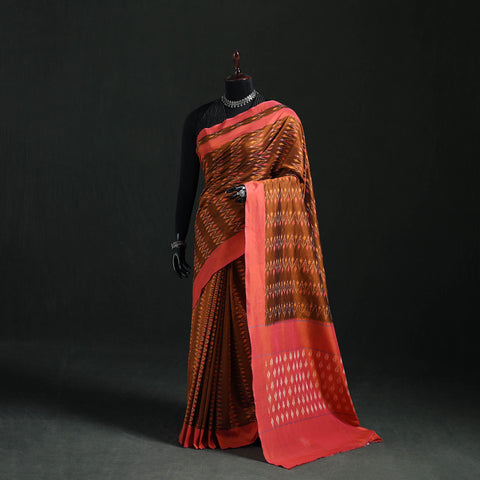 Pochampally Ikat Weave Mercerised Cotton Saree 20