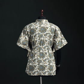 Ajrakh Hand Block Print Natural Dyed Cotton Kaftan (Short) 71