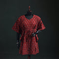 Ajrakh Hand Block Print Natural Dyed Cotton Kaftan (Medium) 72