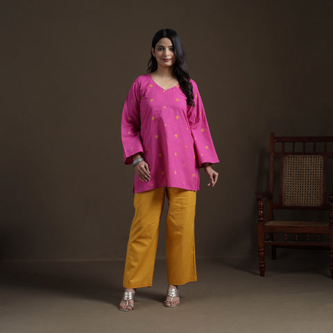 Cotton Short Jacquard Kurta for Women 15