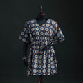 Ajrakh Hand Block Print Natural Dyed Cotton Kaftan (Medium) 73