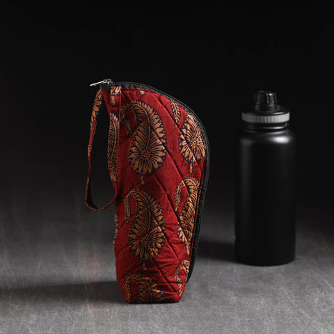  Red Handmade Cotton 1L Water Bottle Cover