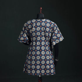 Ajrakh Hand Block Print Natural Dyed Cotton Kaftan (Medium) 73