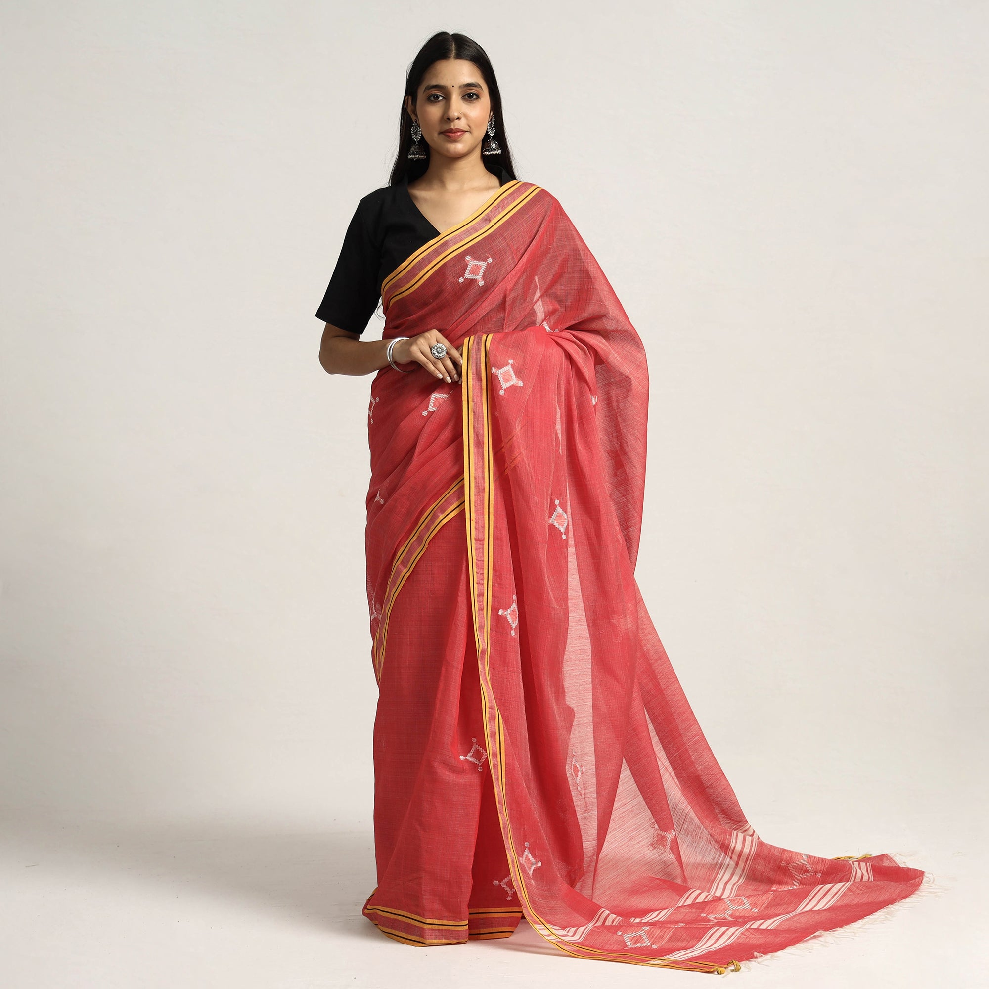 Rolling Stone Grey Embroidered Designer Kacchi Work Saree – MySilkLove