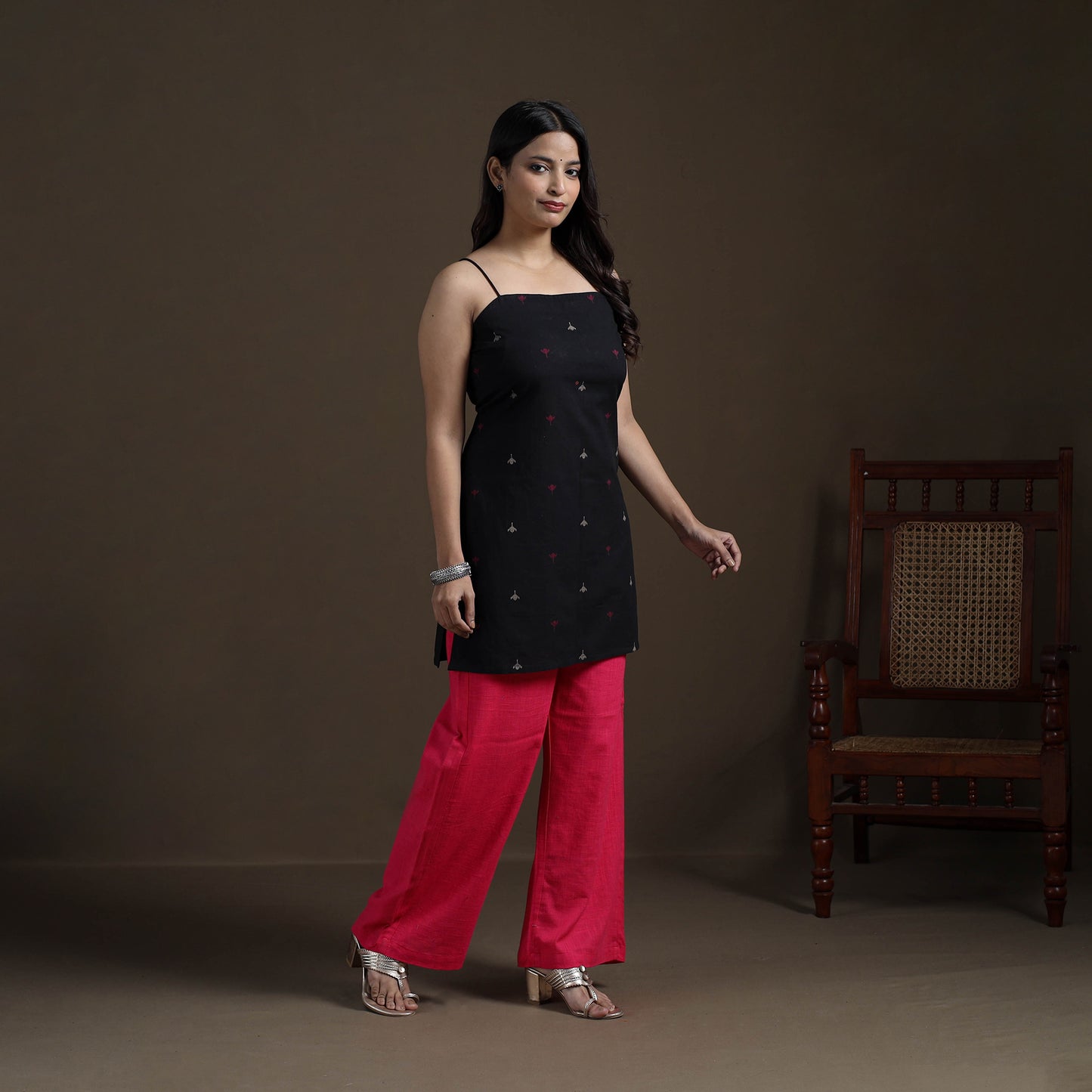 Cotton Short Jacquard Kurta for Women 05