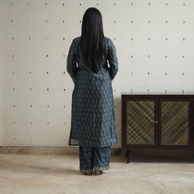 Buy Traditional Maheshwari Silk Bagru Print Kurta Set